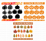 Pumpkin and Fall Leaves Mega SVG Bundle