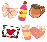 Concha Valentine Clipart Set