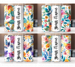 Add Your Own Text Floral Tumbler Bundle