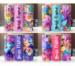 Add Your Own Text Floral Tumbler Bundle