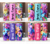 Add Your Own Text Floral Tumbler Bundle