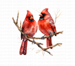 Watercolor Red Cardinal Clipart Set