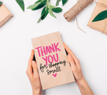 Thank You for Shopping Small SVG