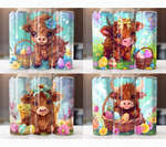 Easter Highland Cow Tumbler Wrap Bundle