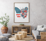 American Butterfly PNG Sublimation