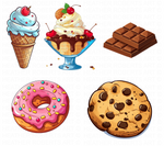 Junk Food and Fast Food Clipart Set