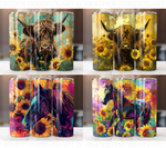 Alcohol Ink Sunflower Tumbler Wrap Bundle