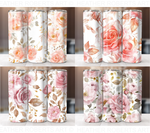 Watercolor Flower 20 Oz Tumbler Wrap Bundle