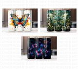 Butterfly 20 Oz Tumbler Sublimation Wraps Bundle