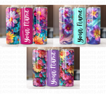 Add Your Own Text Floral Tumbler Bundle