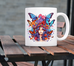 Psychedelic Butterfly Woman PNG