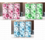 Inflated Floral Tumbler Wrap Bundle