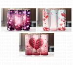 Valentine's Day 20 Oz Tumbler Wrap Bundle - Volume 2