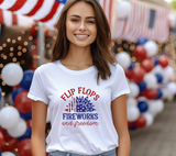 Flip Flops Fireworks And Freedom Svg