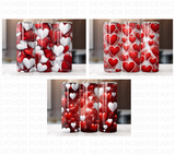 Valentine's Day 20 Oz Tumbler Wrap Bundle - Volume 1