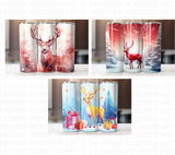 Cute Christmas Animals 20 Oz Tumbler Wrap Bundle - Volume 4