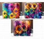 Alcohol Ink Sunflower Tumbler Wrap Bundle