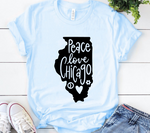 Peace Love Chicago Illinois SVG