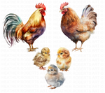 Farm Animals Watercolor Clipart