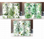 Watercolor Flower 20 Oz Tumbler Wrap Bundle