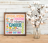 Easter Typography Sublimation PNG