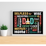 Dad Word Collage PNG