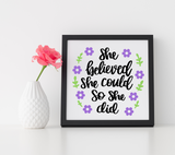 She Believed She Could So She Did SVG