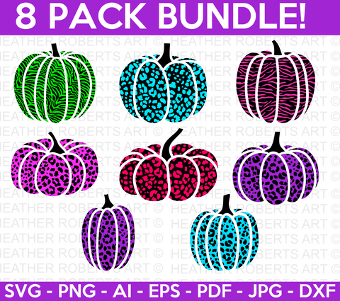 Animal Print Pumpkins SVG Bundle