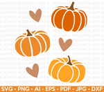 Pumpkins and Hearts SVG