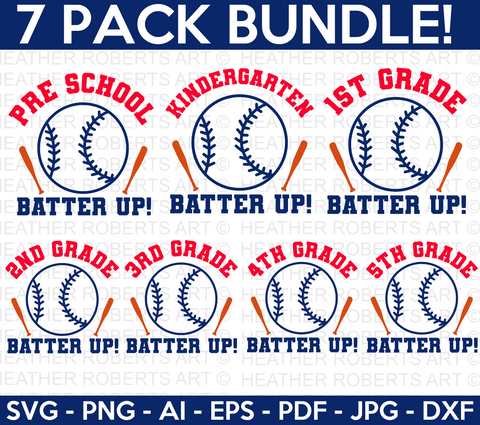 Back to School Baseball SVG Bundle