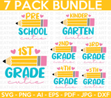 Back to School Pencil SVG Bundle