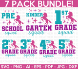 Unicorn Back to School SVG Bundle