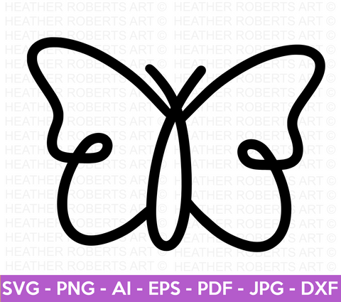 Butterfly Line Art SVG