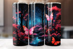 Neon Butterfly 20 Oz Tumbler Wrap