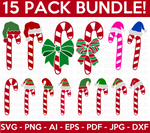 Christmas Candy Canes SVG Bundle