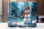 Christmas Snowman 20 Oz Tumbler Wrap