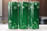 Green Christmas 20 Oz Tumbler Wrap