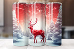 Christmas Deer 20 Oz Tumbler Wrap