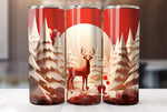 Christmas Deer 20 Oz Tumbler Wrap