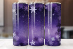 Purple Christmas 20 Oz Tumbler Wrap