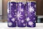 Purple Christmas 20 Oz Tumbler Wrap