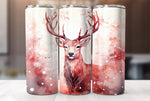 Christmas Deer 20 Oz Tumbler Wrap