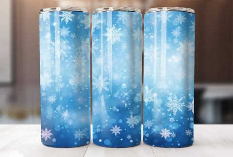 Blue Christmas 20 Oz Tumbler Wrap