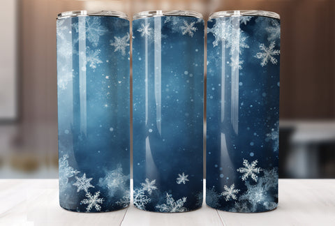 Blue Christmas 20 Oz Tumbler Wrap