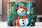 Christmas Snowman 20 Oz Tumbler Wrap