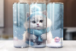 Christmas Cat 20 Oz Tumbler Wrap