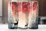 Christmas Deer 20 Oz Tumbler Wrap