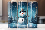 Christmas Snowman 20 Oz Tumbler Wrap