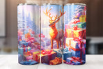 Christmas Deer 20 Oz Tumbler Wrap