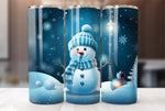 Christmas Snowman 20 Oz Tumbler Wrap
